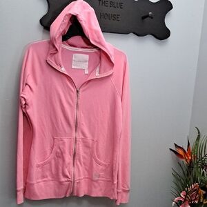 Rare Victoria's Secret Angel Rhinestone Pink Hoodie Size Large